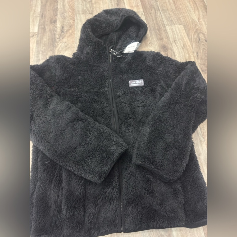 Kids Eddie Bauer Full Zip Ultra‎ Soft Jacket NWT Size L-14 MSRP $50 Black